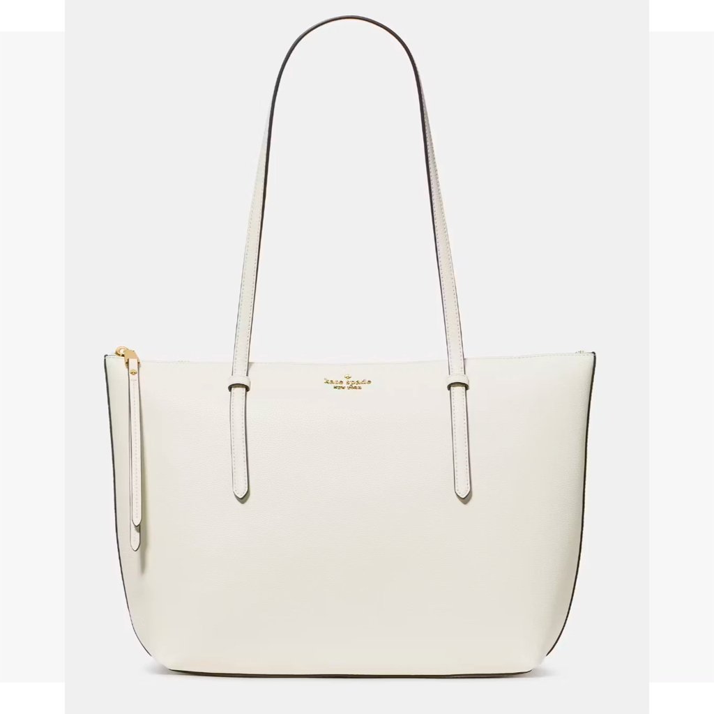 S Kate Spade All Day Large Tote Ivory White Leather Bag Ko140 Purse Nwt $399